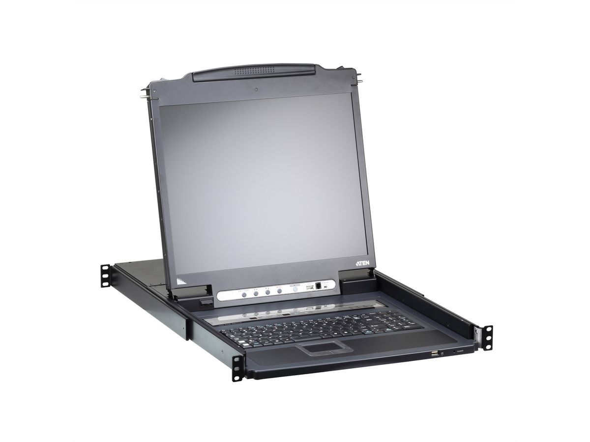 ATEN CL5708iN LCD KVM Switch Over IP, USB-PS/2,VGA , 8-Ports, CH-Layout