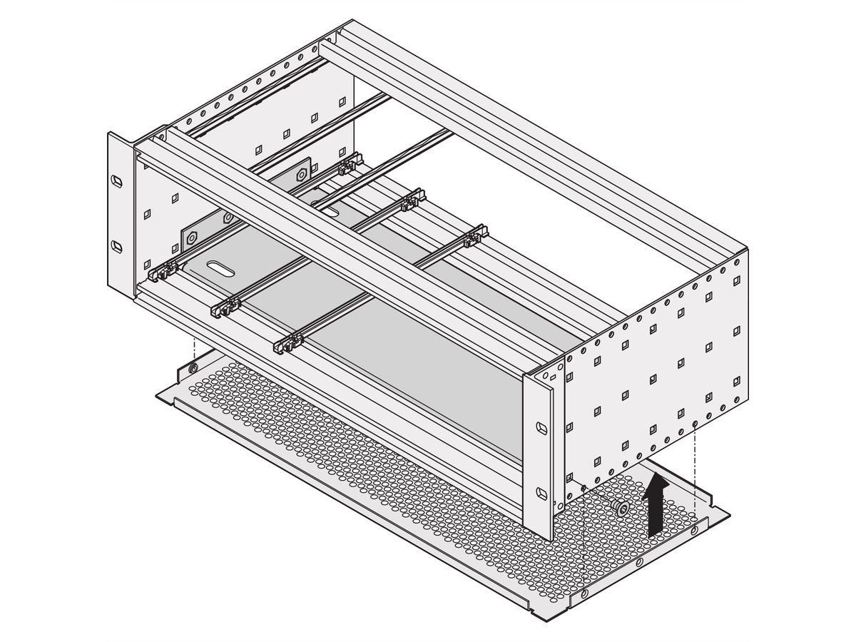 SCHROFF MONTAGEPLATTE 84TE 460T
