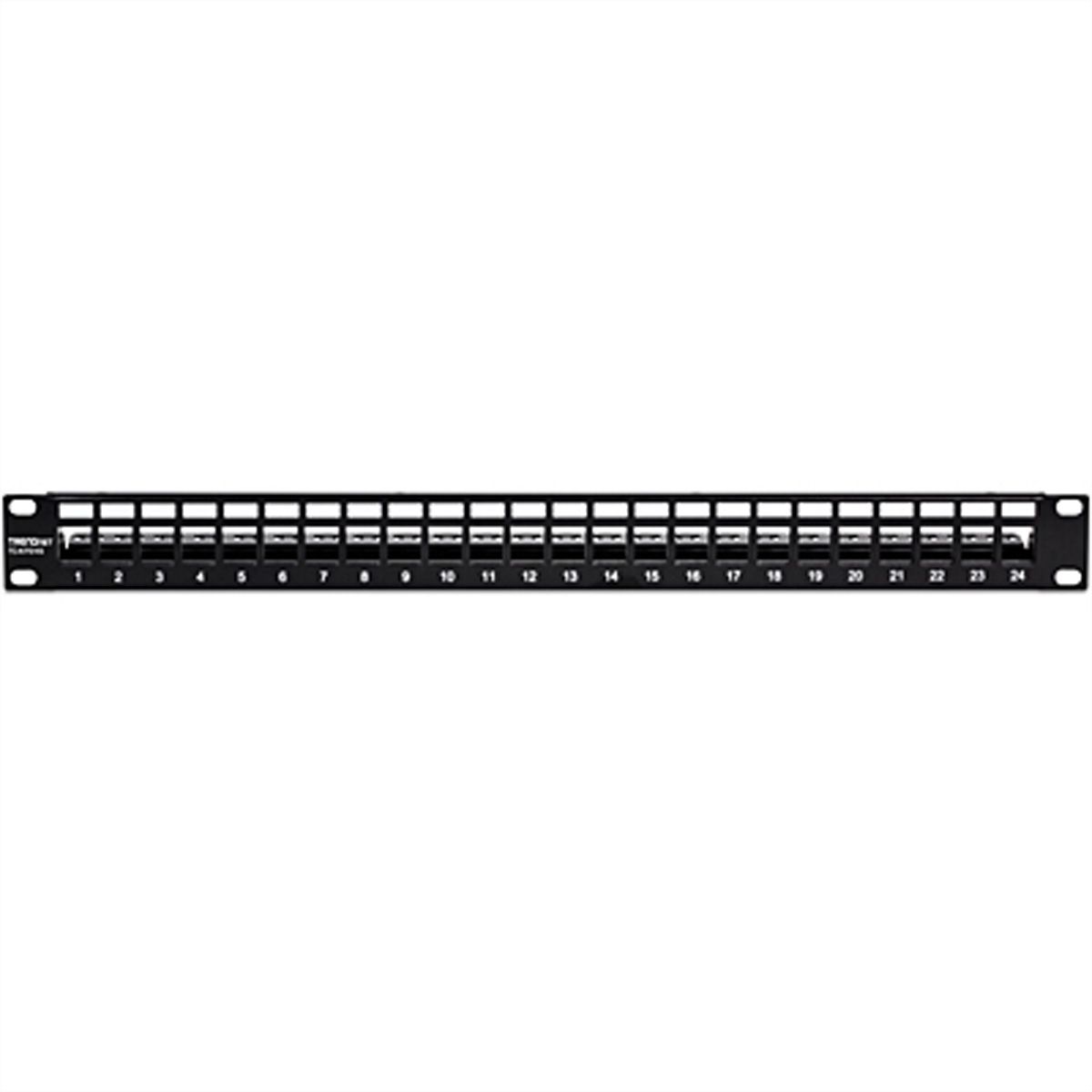 TRENDnet TC-KP24S Patch Panel, 24-Port Blank Keystone Shielded  1U