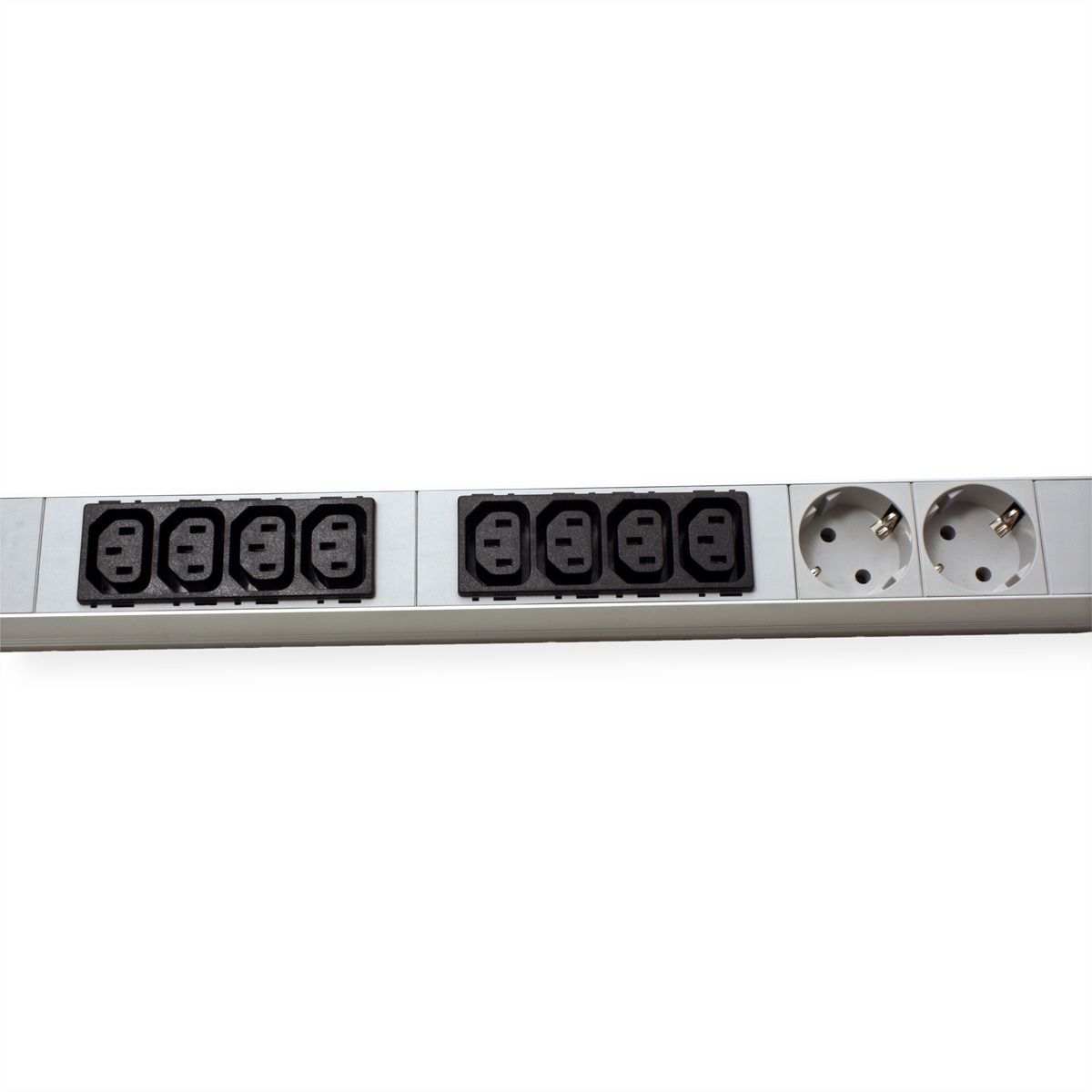 BACHMANN IT PDU ALU 1HE 16x C13 4x Schutzkontakt, CEE 16A blau