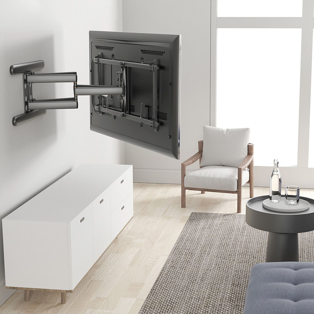 ROLINE PREMIUM TV-Wandhalterung, hoch-flexibel, 37-80 Zoll, bis 70 kg