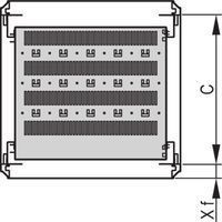 SCHROFF 19''-Fachboden stationär - 19"FACHB.STAT. 740T RAL7035