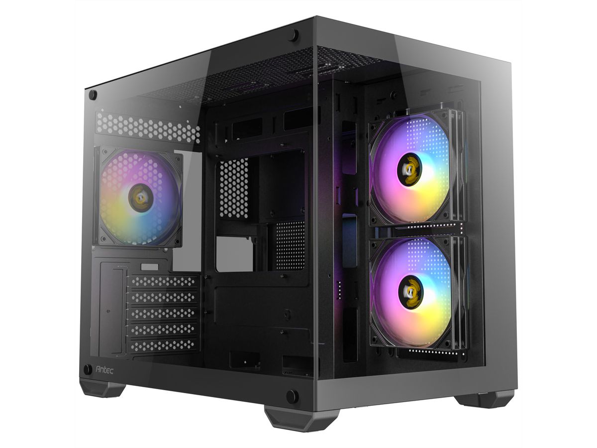 ANTEC CX600M ARGB B Micro-ATX Tower Gaming PC Gehäuse, schwarz