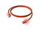 EasyLan DualBoot LED Patchkabel RJ45 S/FTP Kat.6A (Class EA), mit saCon Stecker, LSOH, rot, 1,5 m