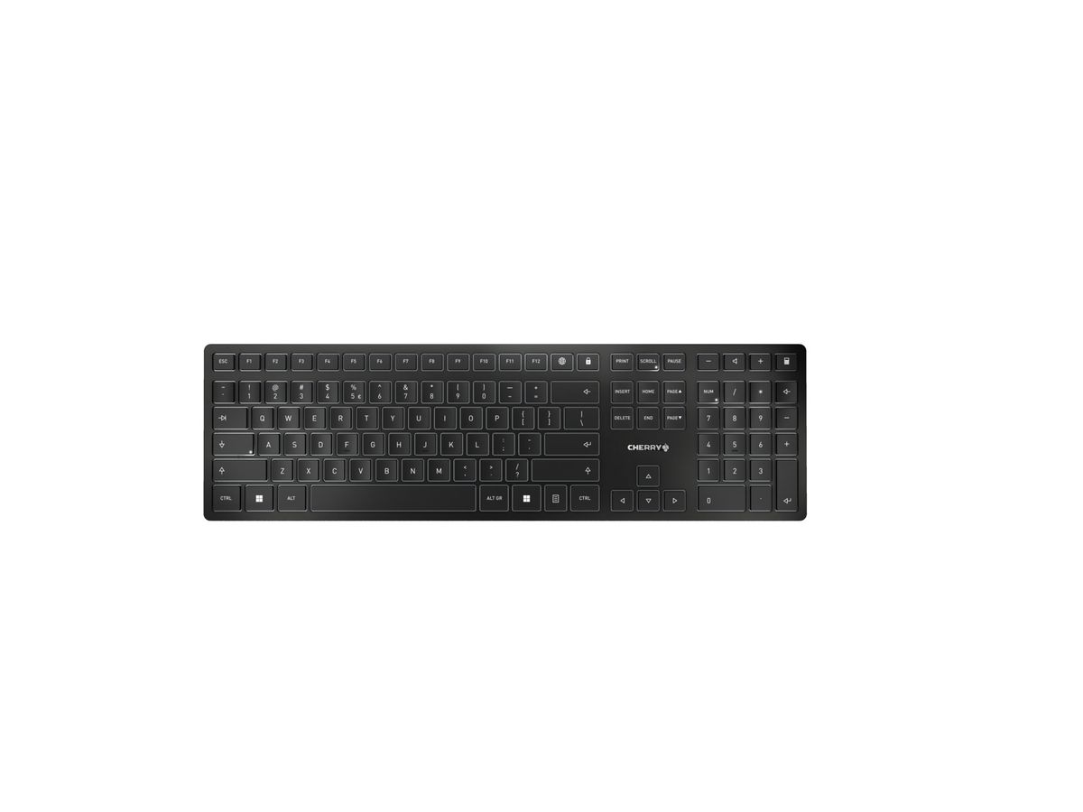 CHERRY KW 9100 SLIM Tastatur Universal RF Wireless + Bluetooth QWERTY Englisch Schwarz