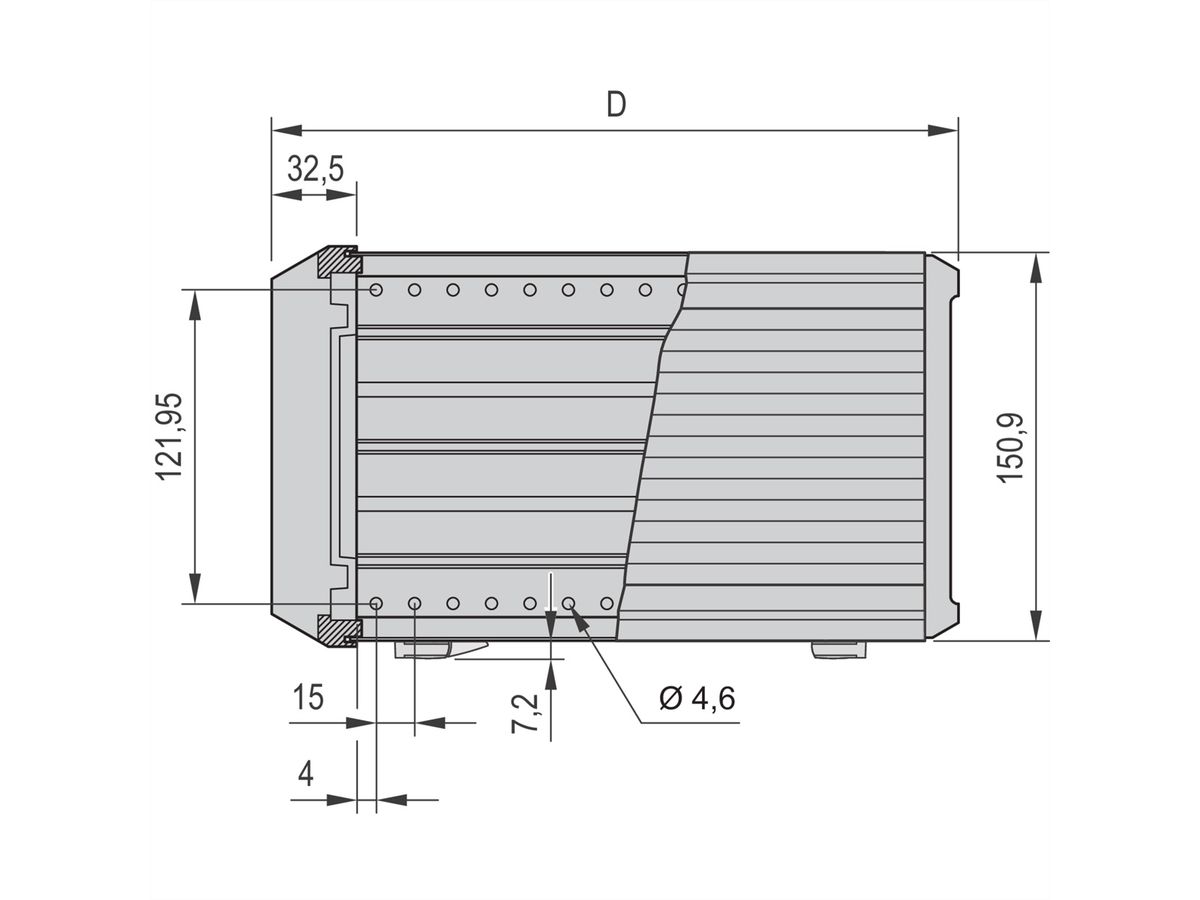 SCHROFF Komplettgehäuse, ungeschirmt - PROPAC PRO GEH.3HE 42TE 386T