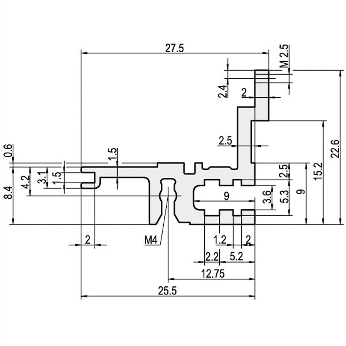SCHROFF Typ L-MZ leicht, mit Z-Schiene - MODULSCH. HINTEN 84TE L MZ