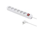 BACHMANN SMART Steckdosenleiste 6x Schutzkontakt, Schalter, weiß, 3 m