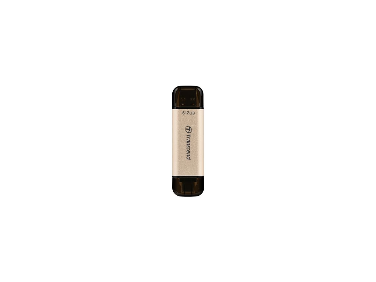 Transcend JetFlash 930C USB-Stick 512 GB USB Type-A / USB Type-C 3.2 Gen 1 (3.1 Gen 1) Gold