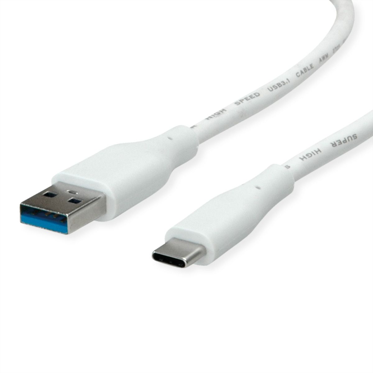VALUE USB 3.2 Gen 1 Kabel, Typ-A-C, ST/ST, weiß, 2 m