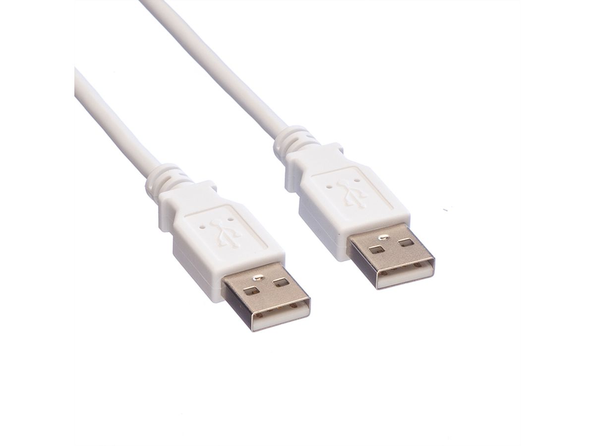 VALUE USB 2.0 Kabel, Typ A-A, weiß, 1,8 m