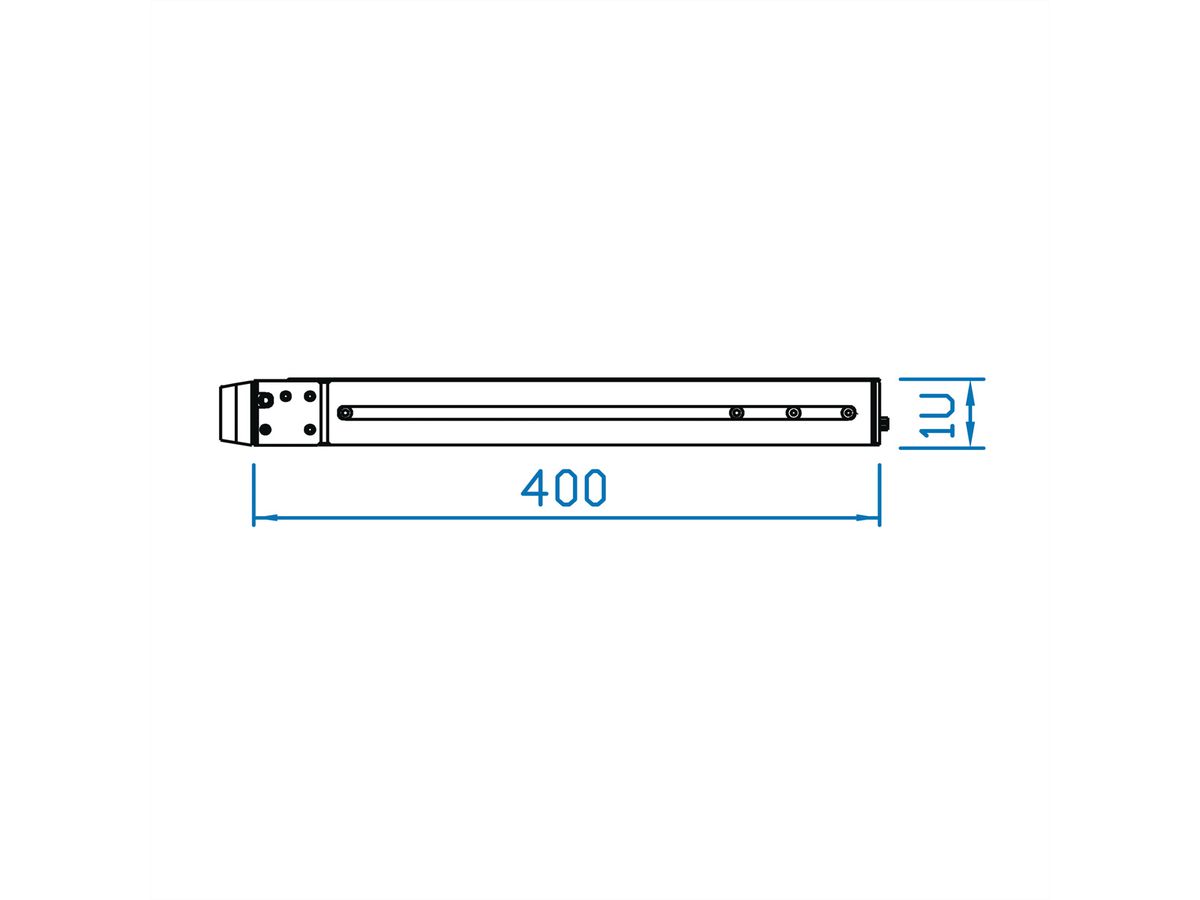 SCHROFF TASTATURSCHUBF.1HE UK RAL9005 AUSZUG