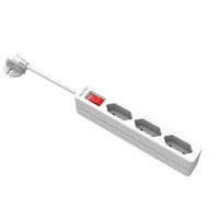 VALUE 3-fach Steckdosenleiste Euro-Stecker (2-polig), mit Schalter, weiß, 1,5 m