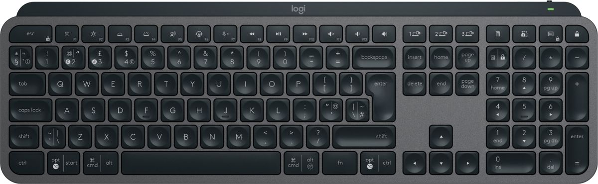Logitech MX Keys S Tastatur Universal RF Wireless + Bluetooth QWERTY UK Englisch Graphit