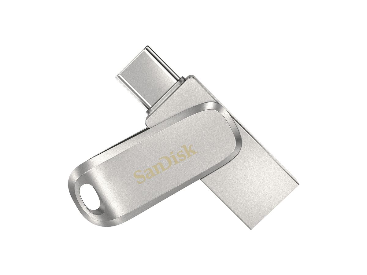 SanDisk Ultra Dual Drive Luxe USB-Stick 1000 GB USB Type-A / USB Type-C 3.2 Gen 1 (3.1 Gen 1) Edelstahl