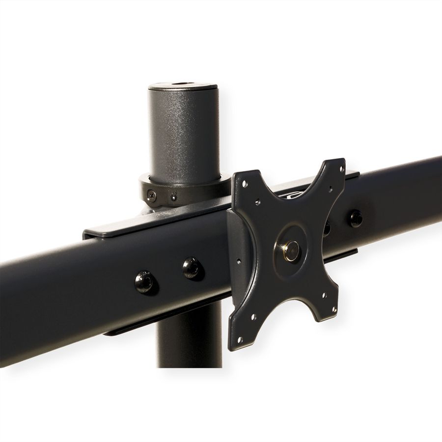 VALUE LCD-Triple-Arm Trägerstange, schwarz, Tischmontage, bis 3x 8 kg