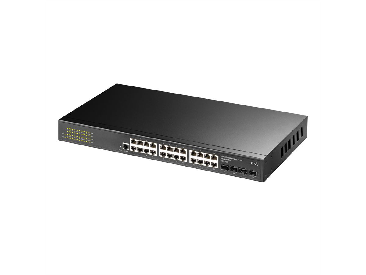CUDY GS2024S2 24-Port Gigabit Switch Layer 2 Managed mit 4 Gigabit SFP Slots