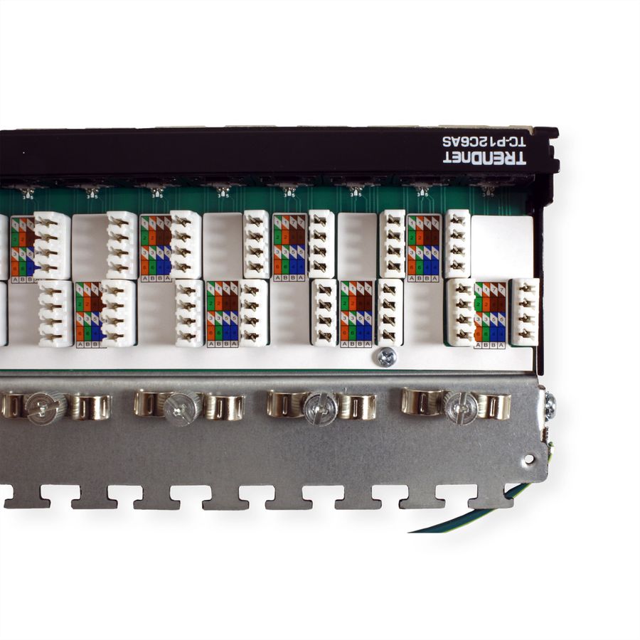 TRENDnet TC-P12C6AS Patch Panel, 12-port Cat6a geschirmt Für Wandmontage