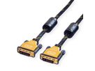 ROLINE GOLD Monitorkabel DVI, ST-ST, (24+1) dual link, Retail Blister, 3 m