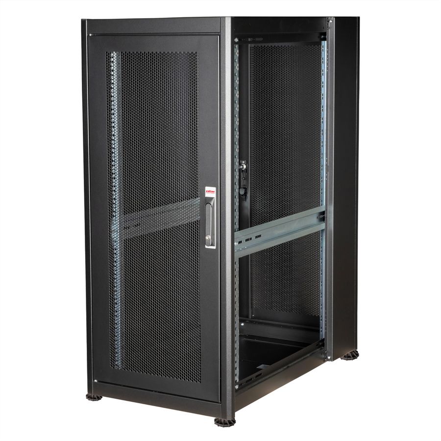 ROLINE 19-Zoll Serverschrank Basic 26 HE, 600x1000 BxT perforiert schwarz