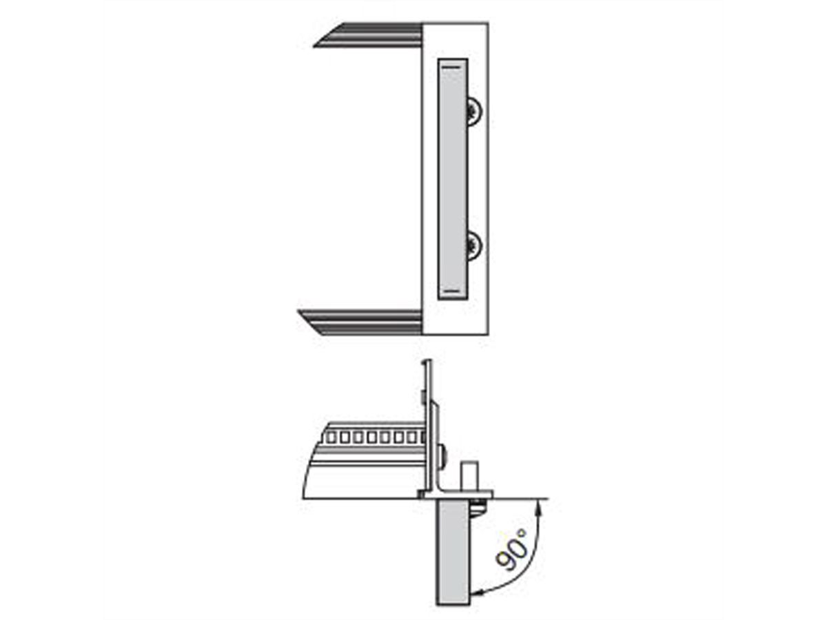 SCHROFF Frontgriff, einteilig - FRONTGRIFF ALU 6/9HE ELOX.