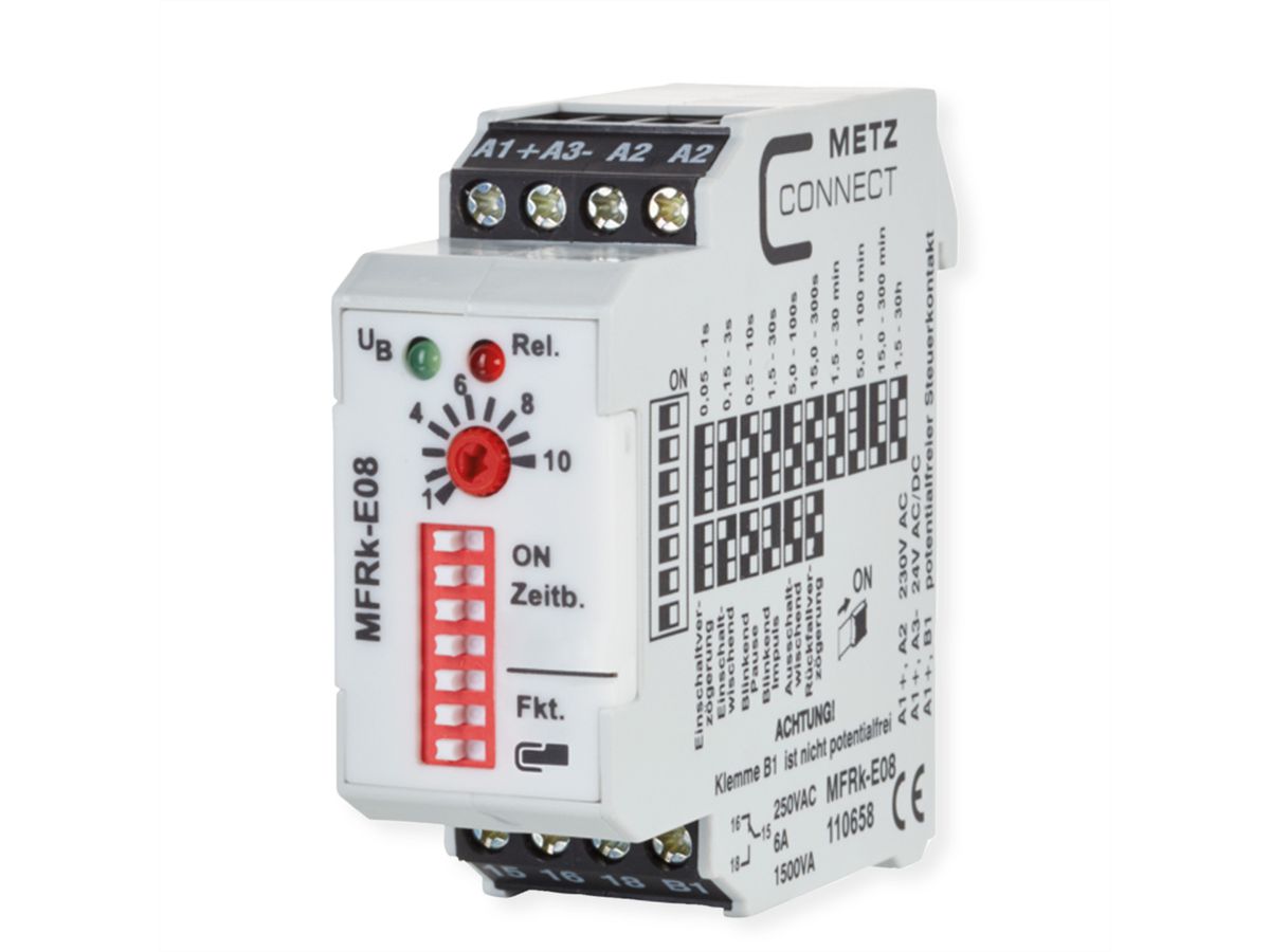 METZ CONNECT MFRk-E08 230 V AC, 24 V AC/DC Zeitrelais