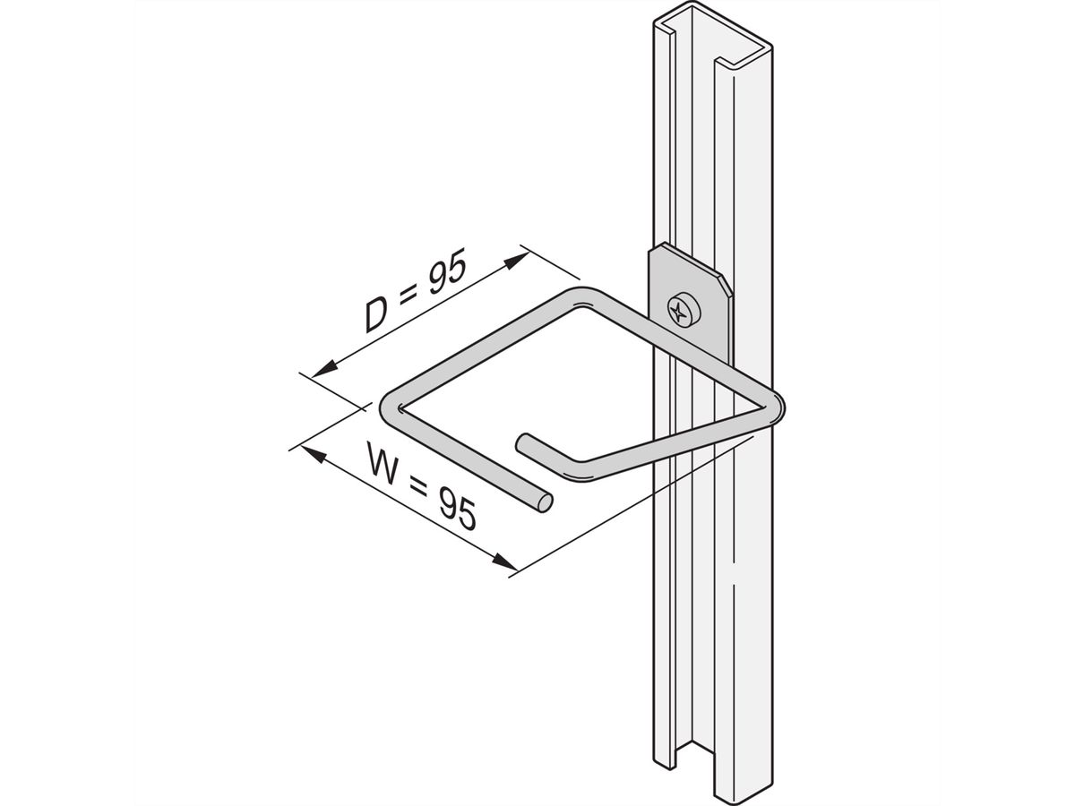 SCHROFF Kabelösen Typ B, 95 x 95 mm