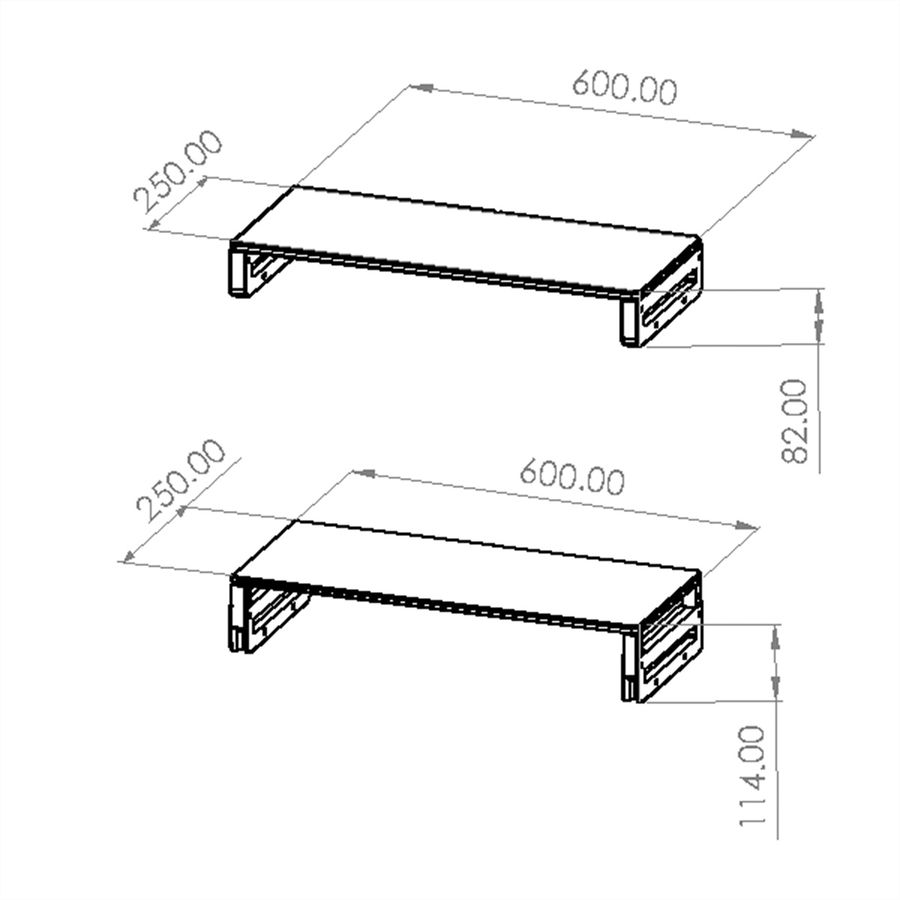 VALUE Monitor-/Laptop-Ständer, höhenverstellbar, bis 20 kg