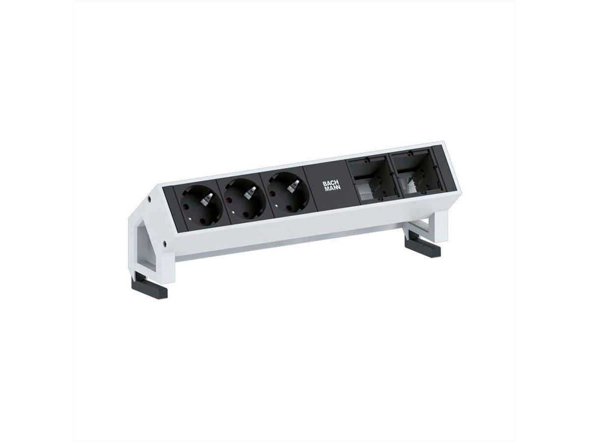 BACHMANN DESK2 3x Schutzkontakt 2x ABD GST18 Inox