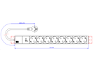 BACHMANN 19" 1HE 8xCEE7/3 sw 1xSPD-Plus 2,0m CEE7/7