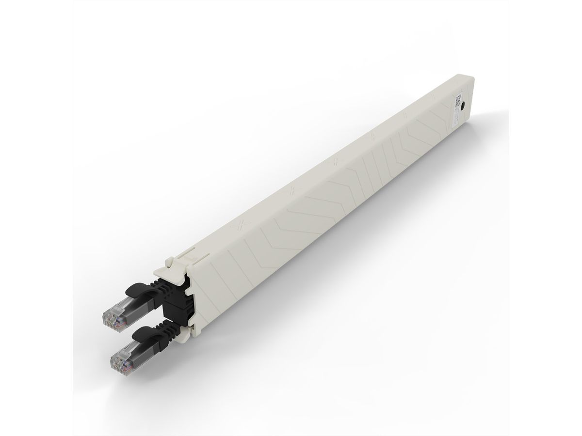 patchbox.one Kassette 8RU UTP schwarz Cat.6a 0,8m