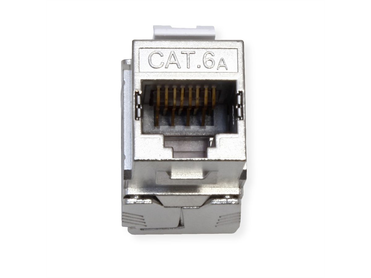 ROLINE Kat.6A (Class EA) Keystone, RJ-45, geschirmt, werkzeuglos, GHMT, silberfarben