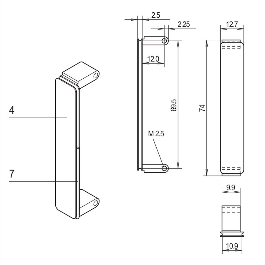 SCHROFF PMC Mezzanine-Frontplatten - FRONTPL. MEZZA. KPL. 10STK
