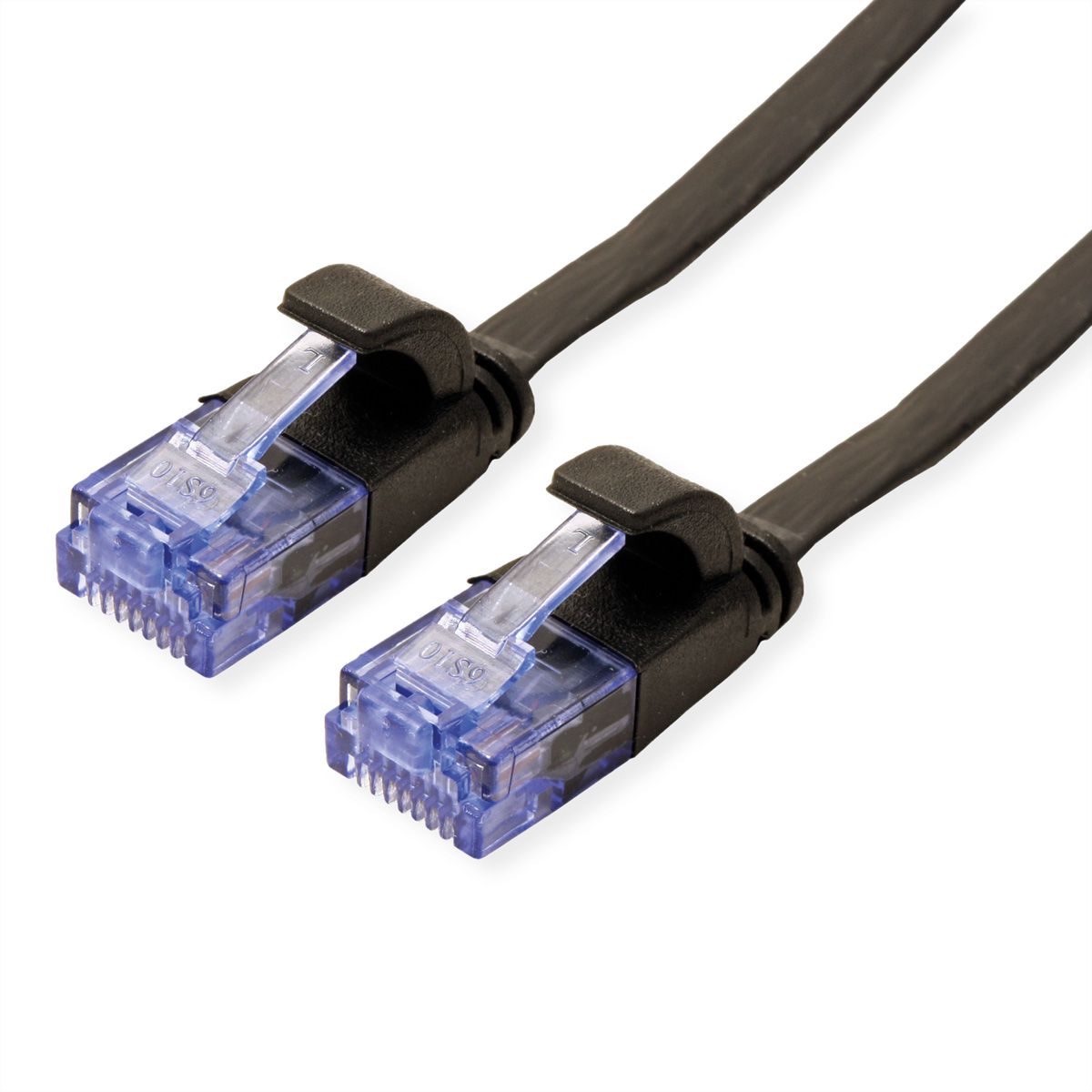 VALUE Patchkabel Cat.6A (Class EA) UTP, extra-flach, schwarz, 3 m
