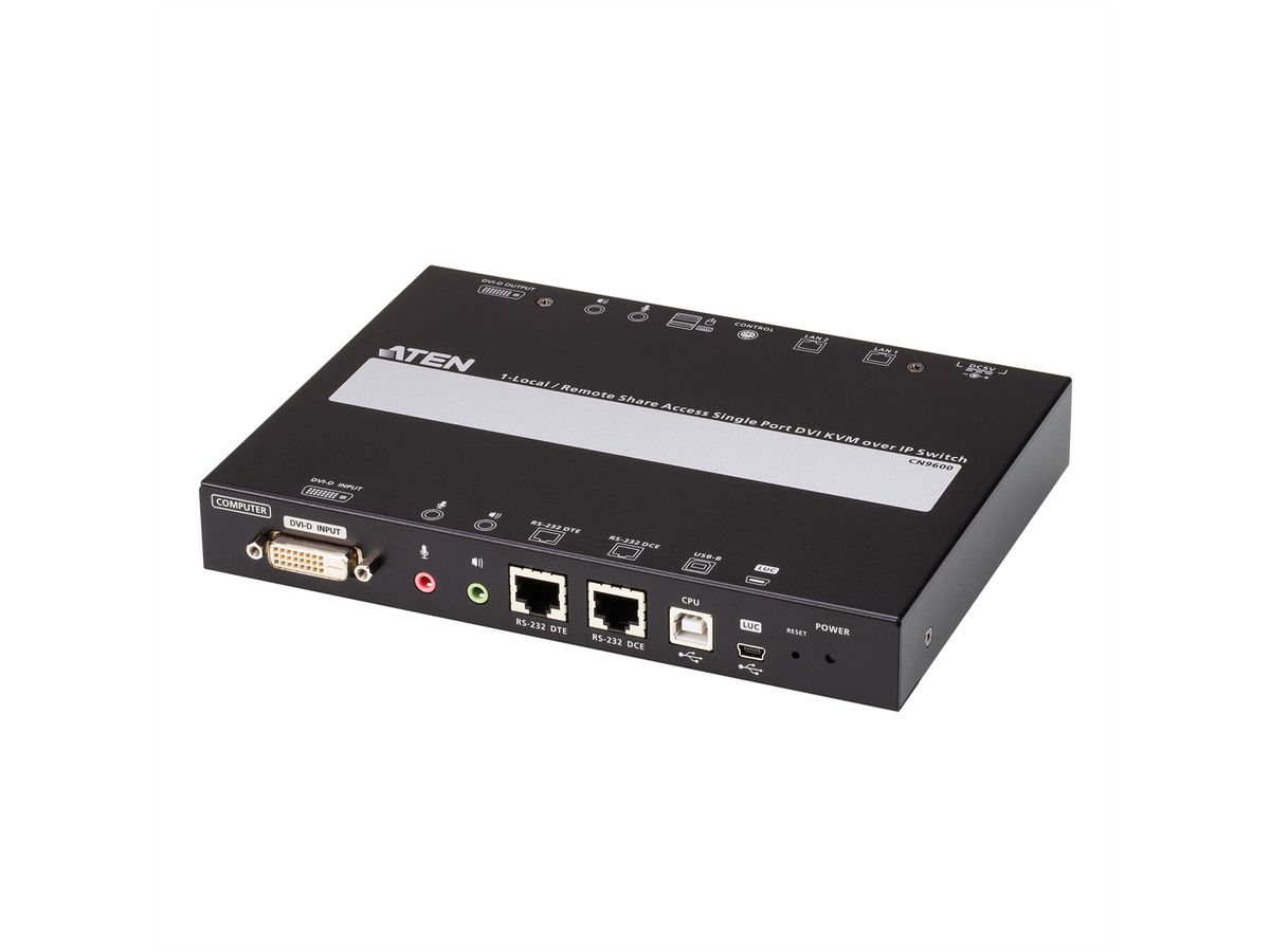 ATEN CN9600 1-Local-Remote Share Access Einzelport DVI KVM over IP Switch