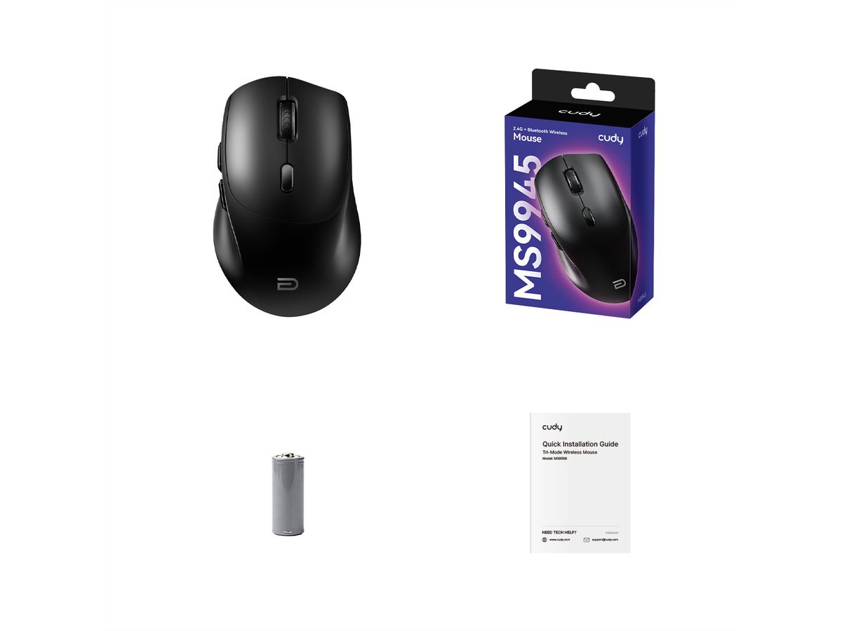 CUDY MS9945_Black 2.4G/Bluetooth Maus