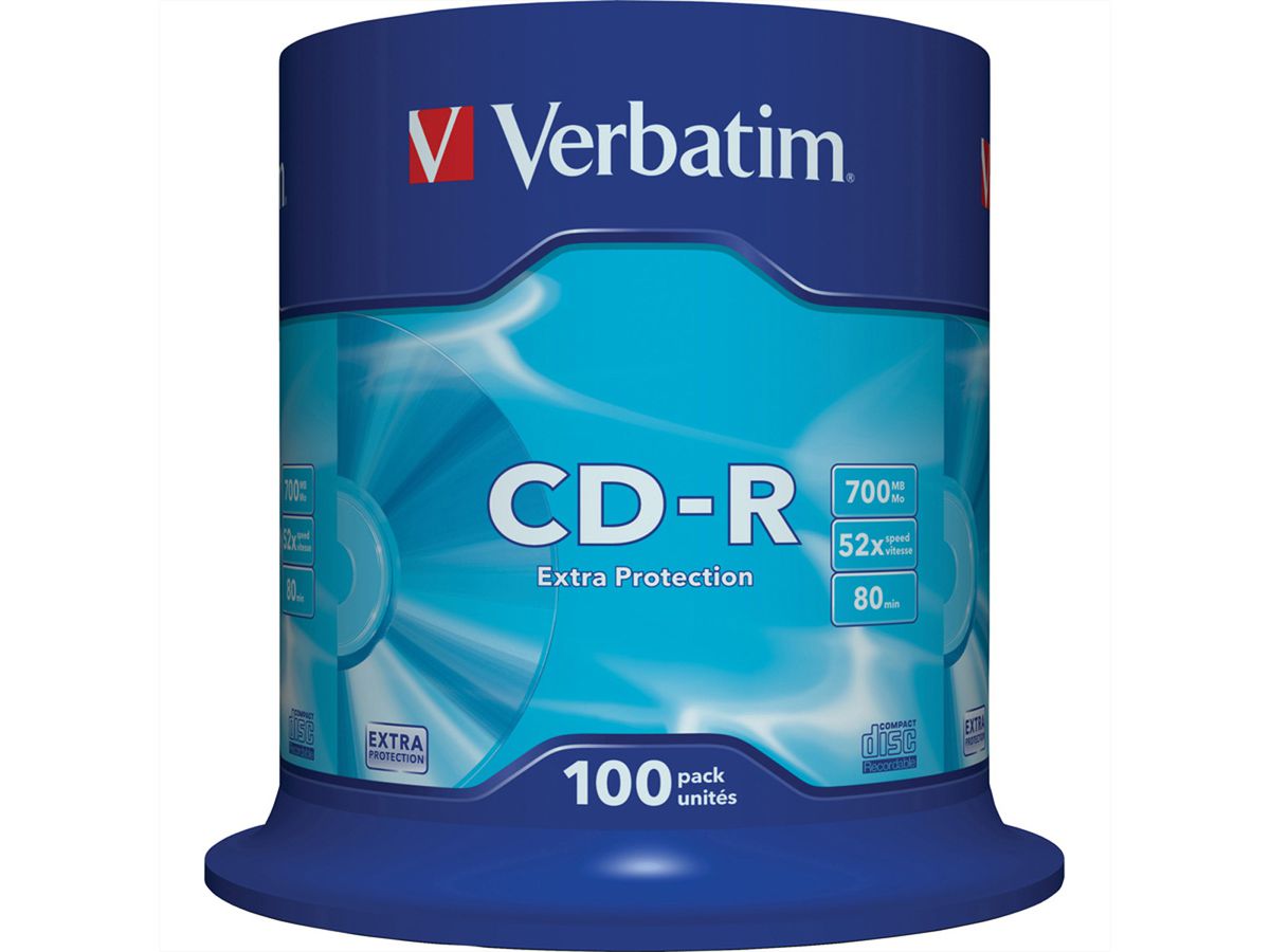 VERBATIM CD-R, 100er Spindel, 700MB, 52fach