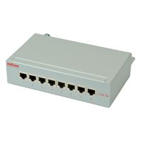 ROLINE Patchpanel, 8 Ports, Cat.5e (Class D), geschirmt, grau