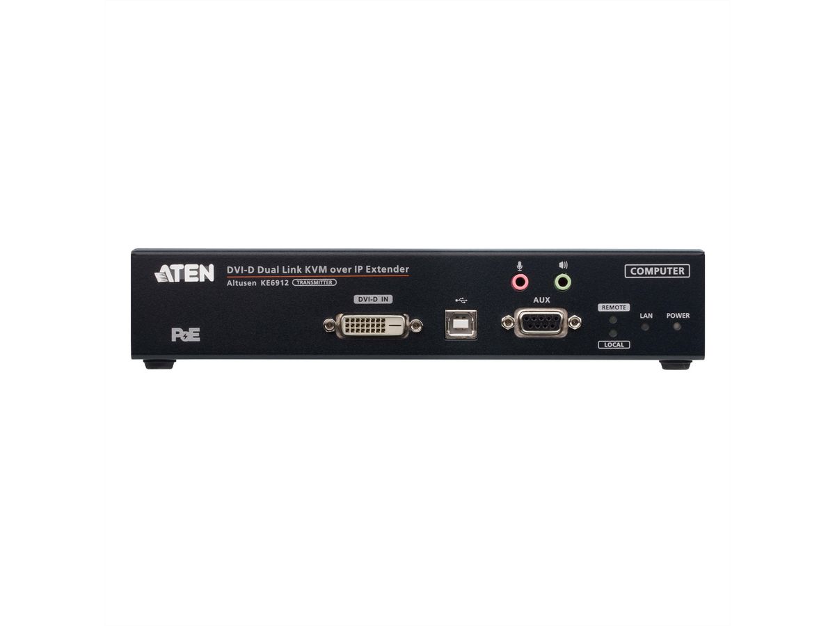 ATEN KE6912T DVI-D Dual Link KVM Over IP Extender mit PoE Sender