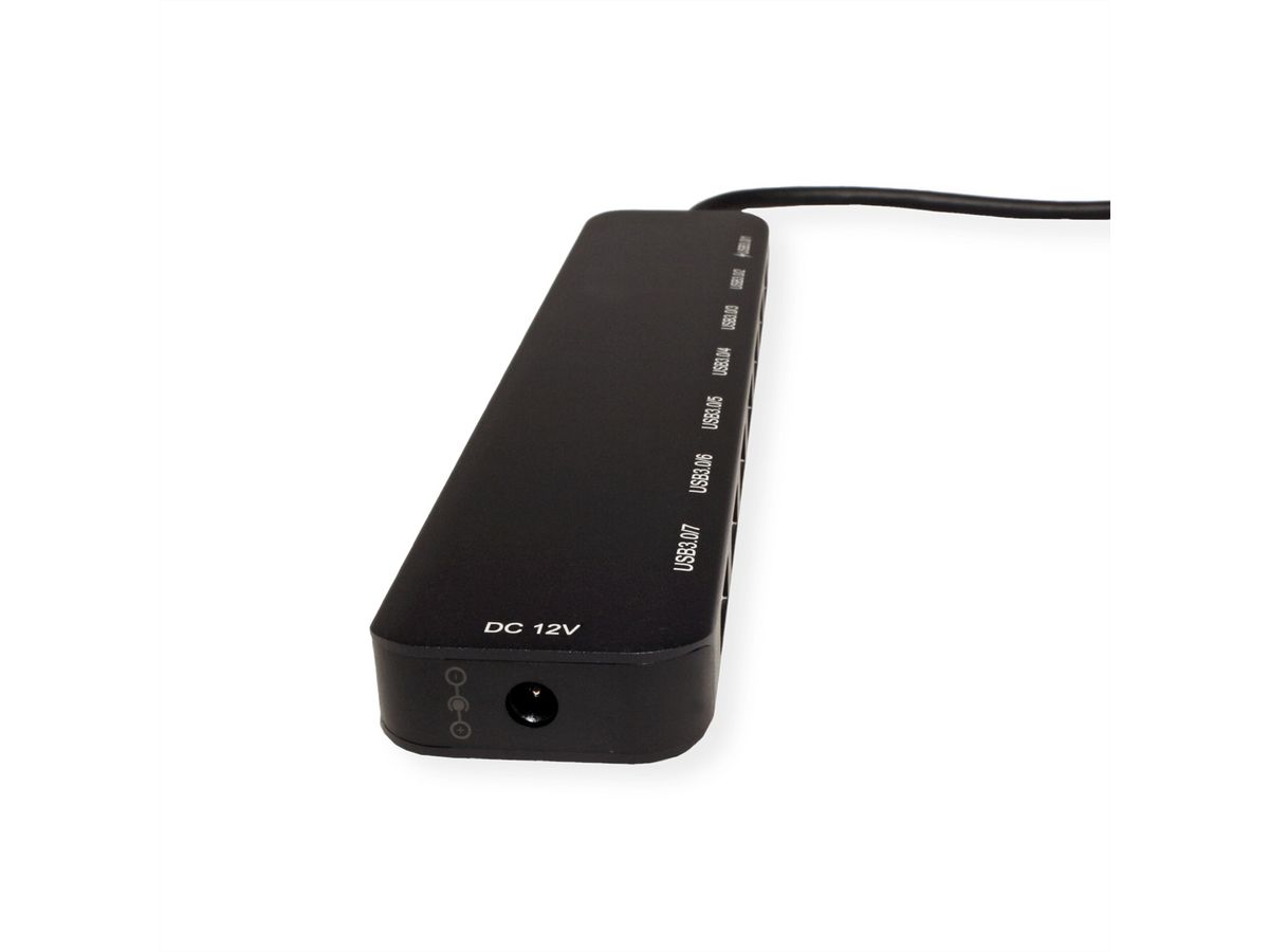 VALUE USB 3.2 Gen 1 Hub, 7fach, Typ C Anschlusskabel