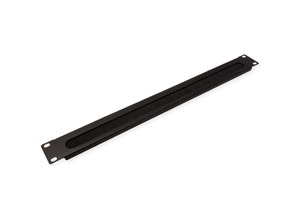 VALUE 19"-Kabeldurchführung 1 HE mit Bürstendichtung, schwarz