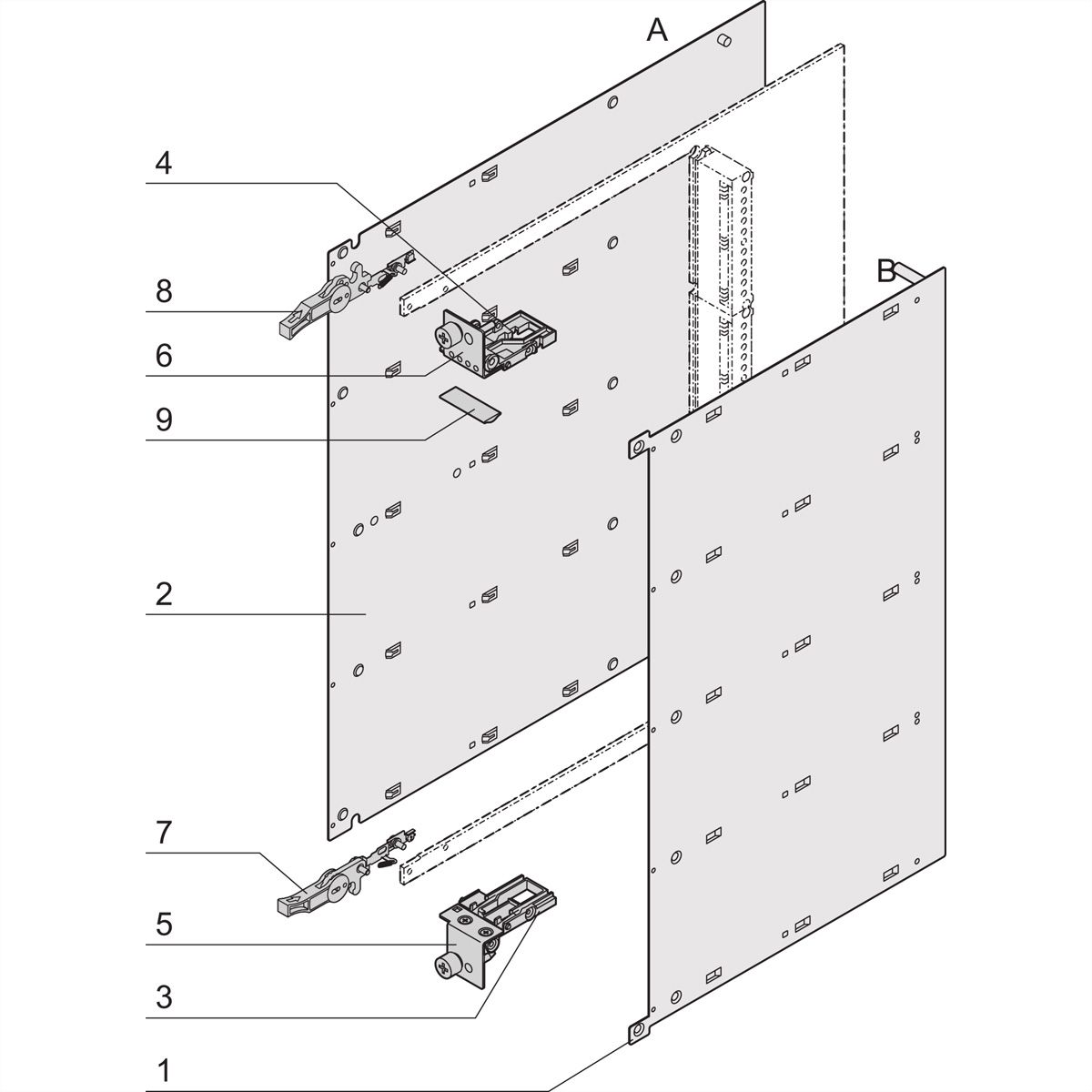 SCHROFF Carrier-Mechanik für Compact- und Full-size-AdvancedMC-Module - CARRIER ASSEMBLY