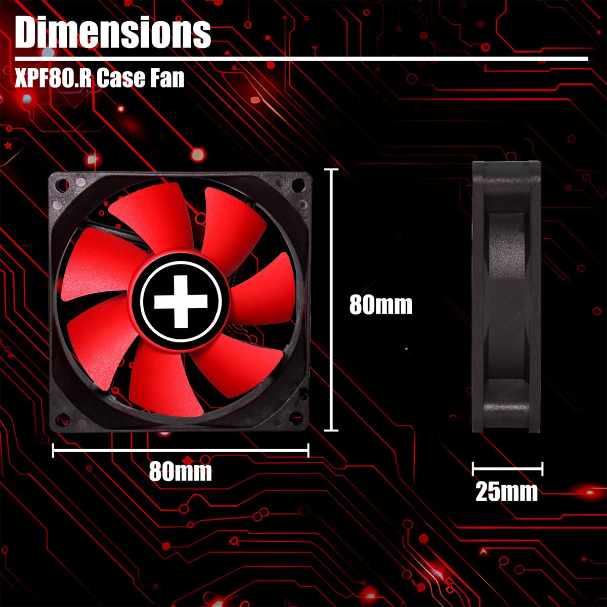 Xilence XPF80.R 80mm Performance Gehäuselüfter, 3PIN