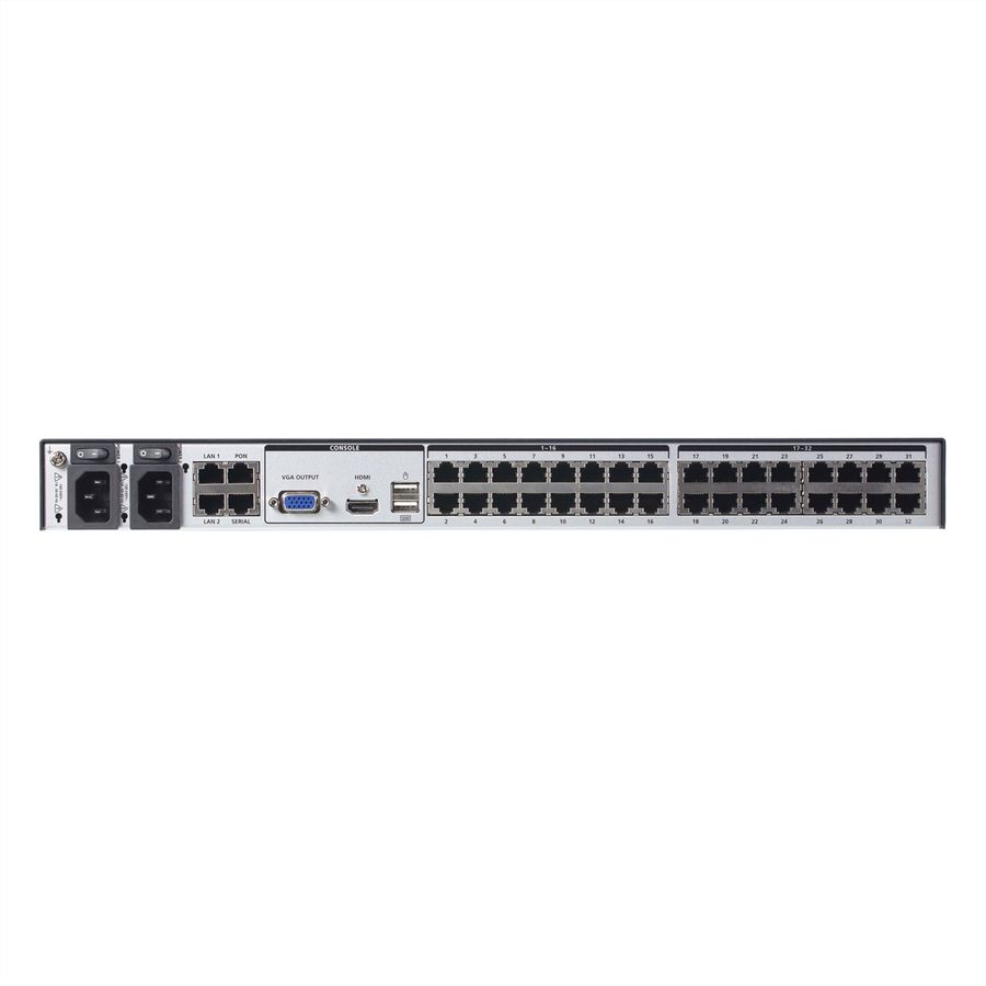 ATEN KN8032VB 32-Port Multi Interface Cat 5 KVM over IP Switch, 1 Local 8 Remote Access
