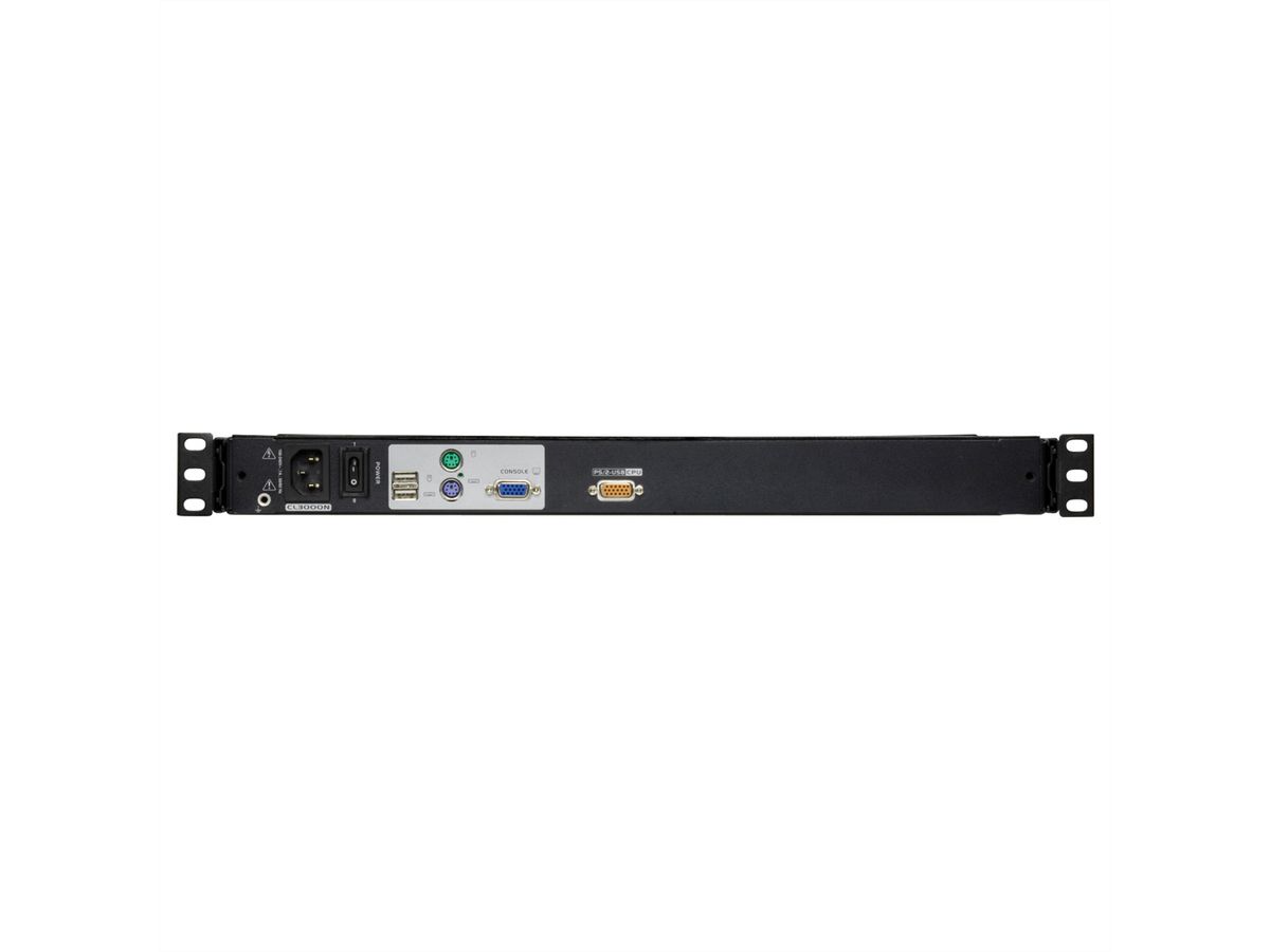 ATEN CL3000N KVM-Konsole, 48cm LCD, VGA, PS/2-USB, USB Port, LED HG-Bel., DE-Layout