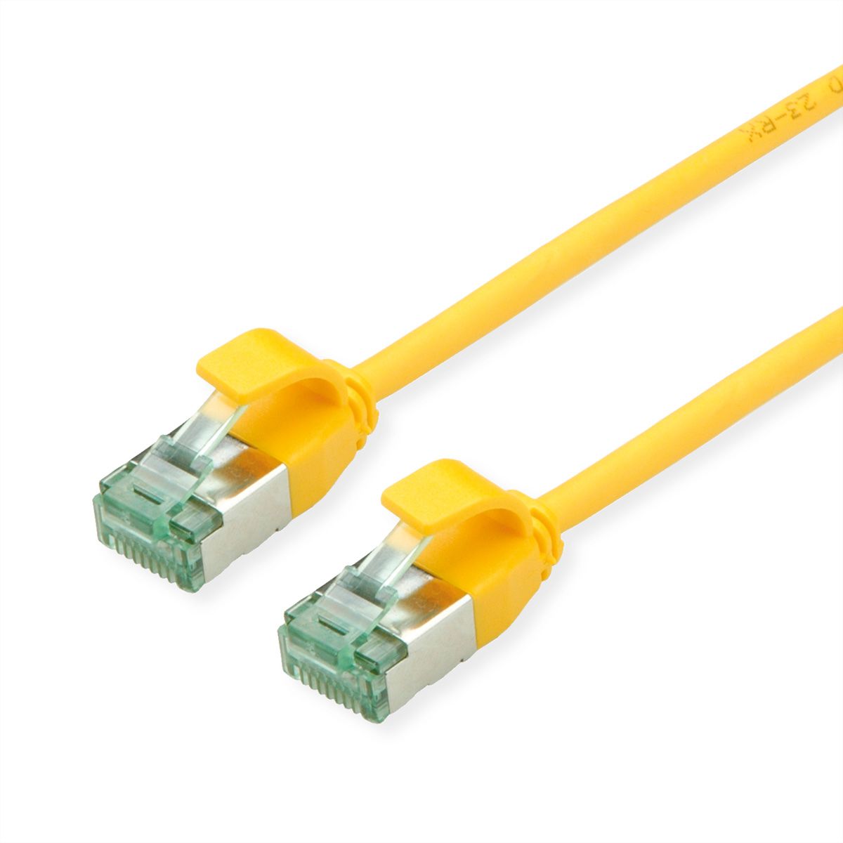 ROLINE RM U/FTP DataCenter Patchkabel Cat.6A (Class EA), slim, gelb, 0,3 m
