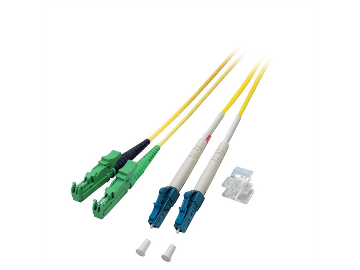 LWL-Kabel duplex 9/125 µm E2000APC / LC, gelb, 5 m