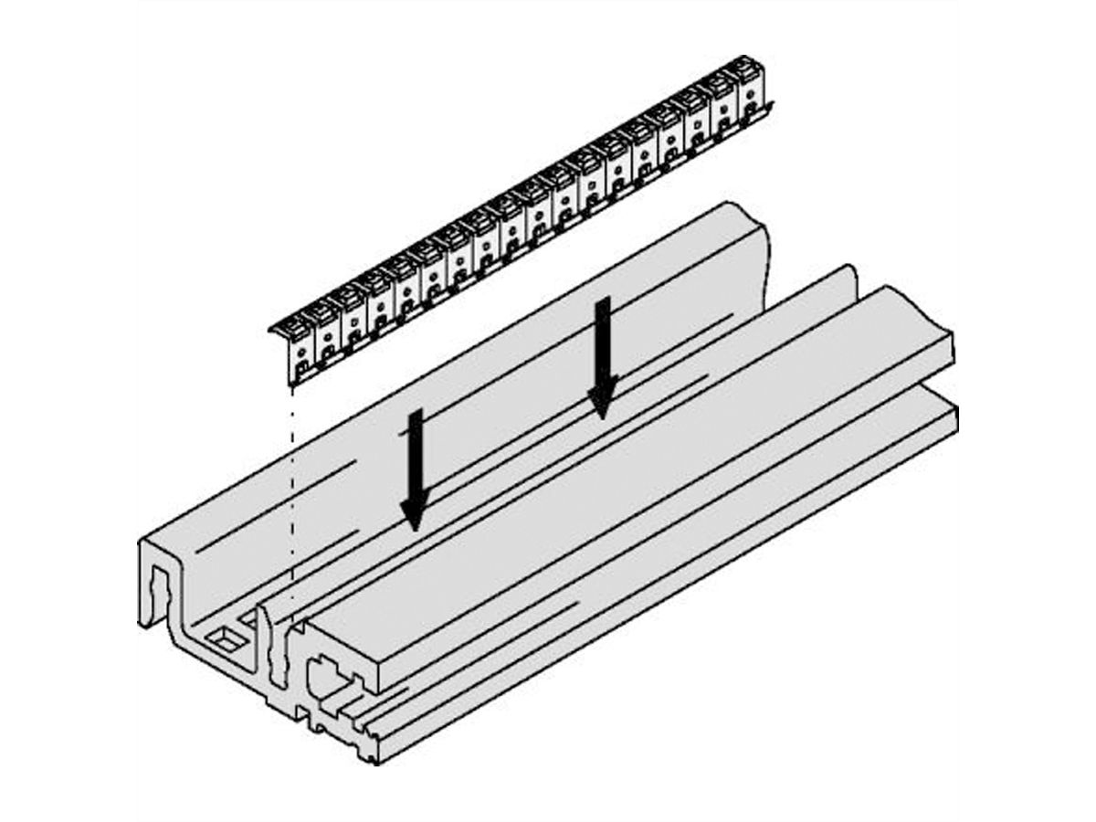 SCHROFF Modulschiene Typ H-VT stabil, mit EMV-Dichtung - MODULSCH. H VT 42TE EMC