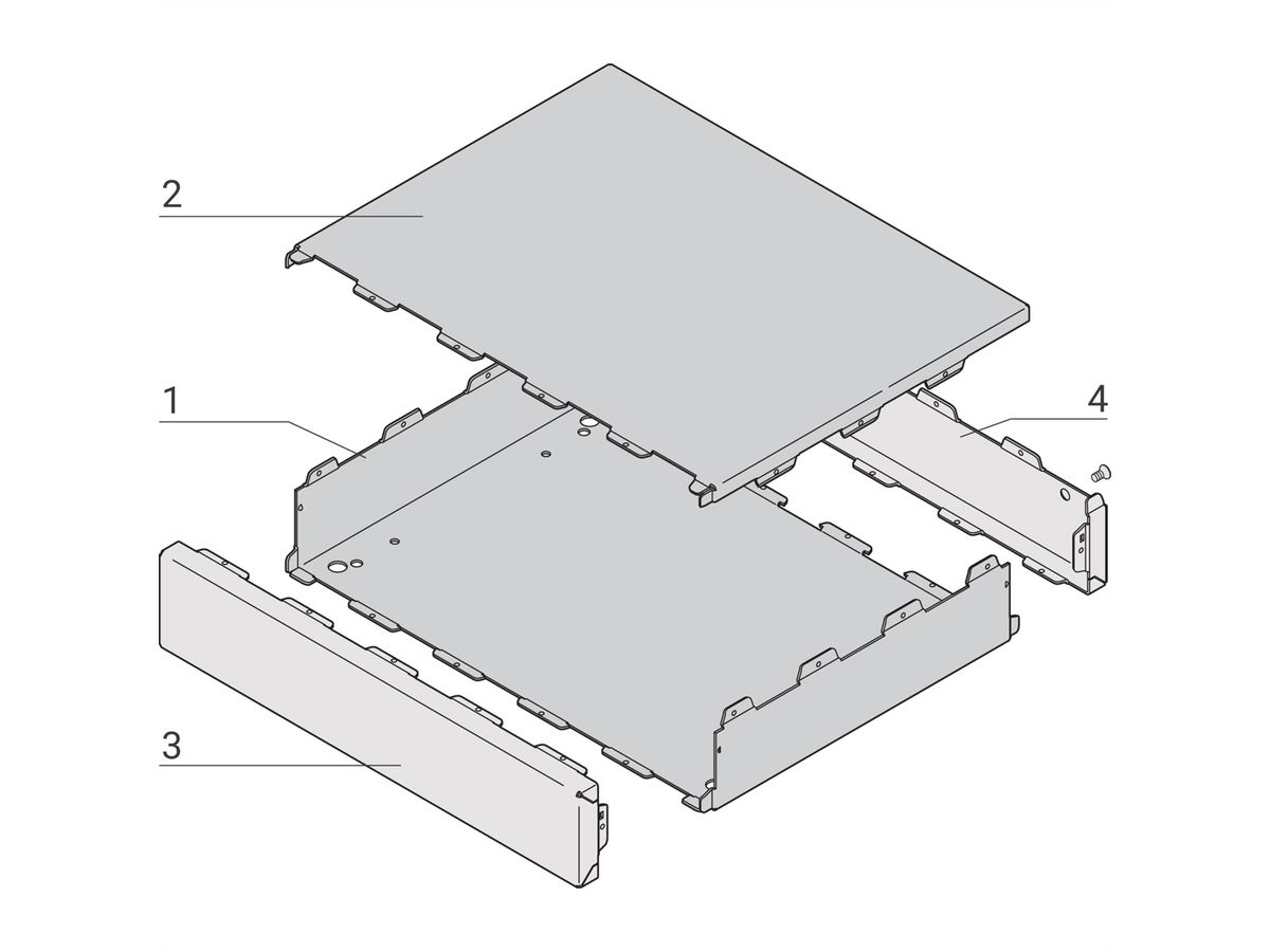 SCHROFF INTERSCALE M 88H 399B 221T, Modulares Tischgehäuse