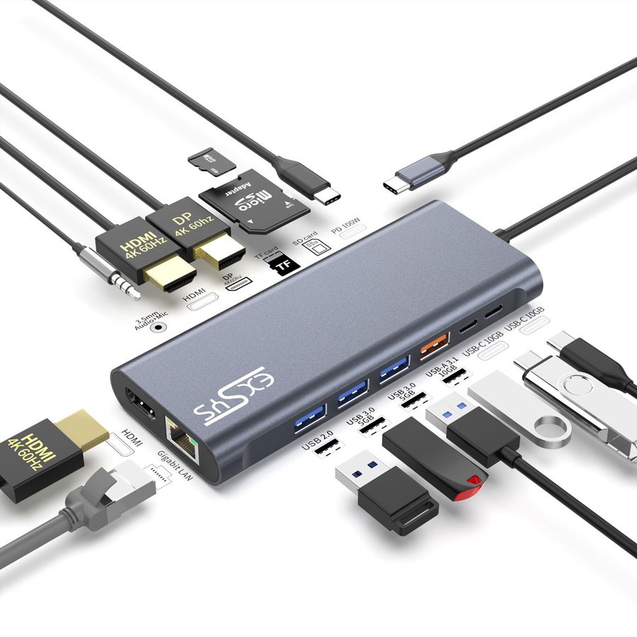 EXSYS EX-1226HM 14 in 1 Dockingstation USB 3.2 Gen 2x1